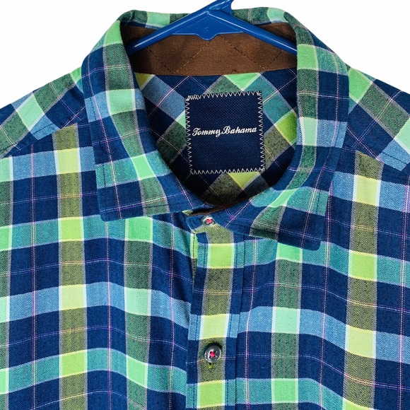Tommy Bahama Men’s Medium Long Sleeve Shirt Plaid - Picture 3 of 15